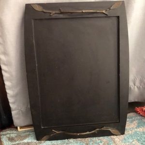 Heavy wood serving tray made in India.